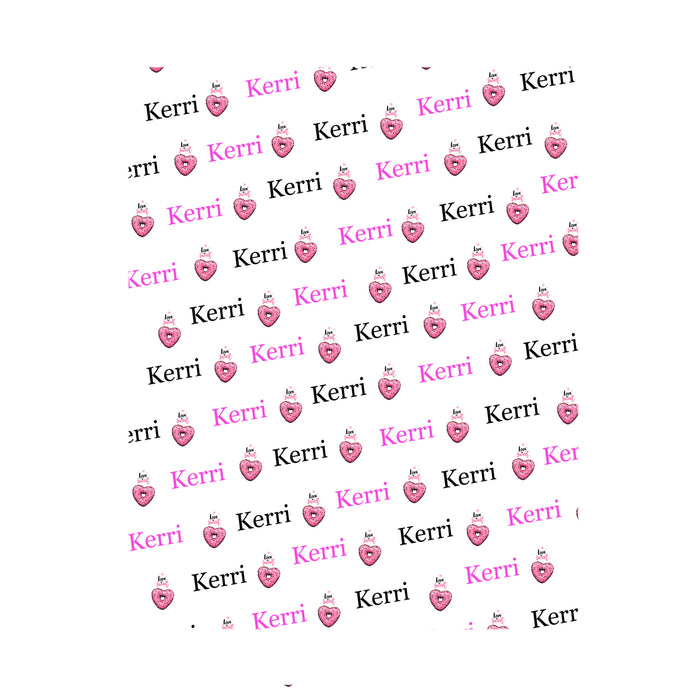 Personalized Valentine’s Wrapping Paper | Custom Name Gift Wrap | Romantic Valentine Gift Wrap