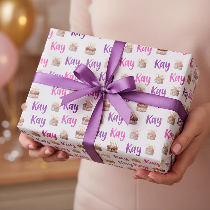 Personalized Birthday Gift Wrap | Custom Name Wrapping Paper | Custom Birthday Present Wrap | Personalized Party Gift PaperPersonalized Birthday Gift Wrap