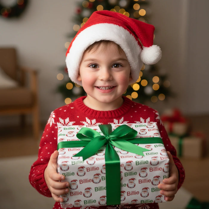 Personalized Christmas Wrapping Paper | Custom Holiday Gift Wrap with Name