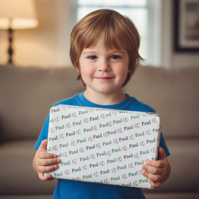 Personalized Sports Wrapping Paper | Custom Name Gift Wrap | Soccer, Baseball, Football, Basketball & More