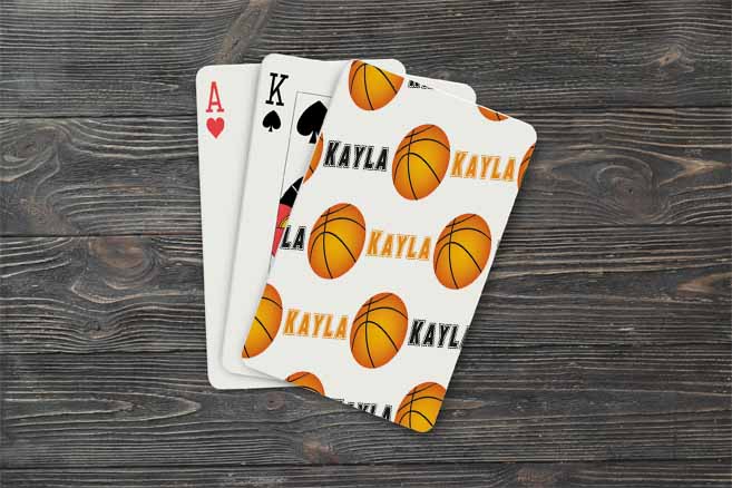 Personalized Basketball Playing Cards