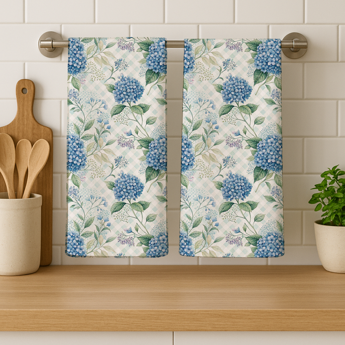 Blue_Hydrengeas Cotton Kitchen Towel