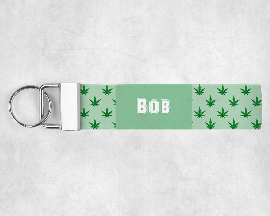 Personalized Cannabis Key Fob Wristlet