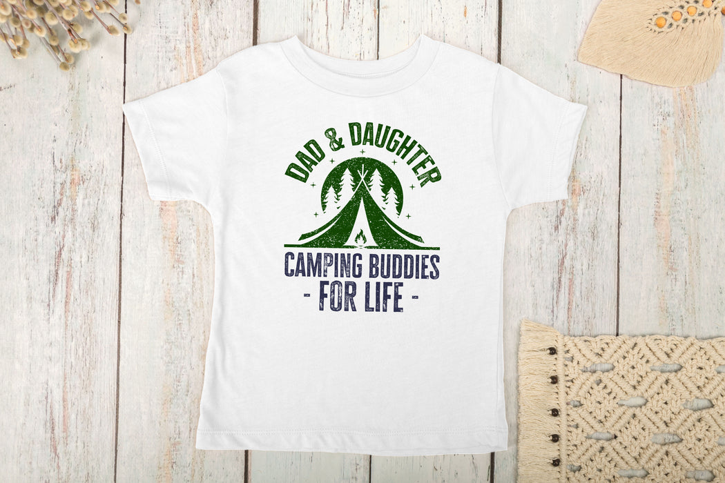 Dad & Daughter Camping Buddies Kids Shirt