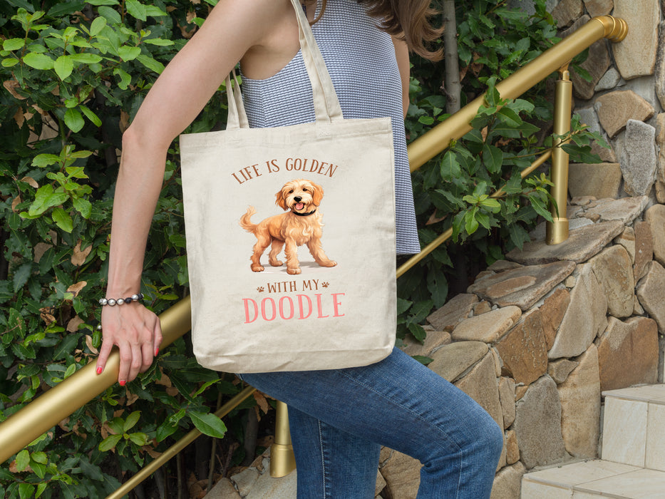 Life is Golden With My Doodle Tote Bag