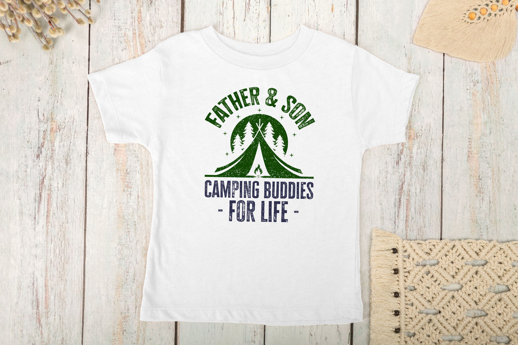 Father & Son Camping Buddies Kids Shirt