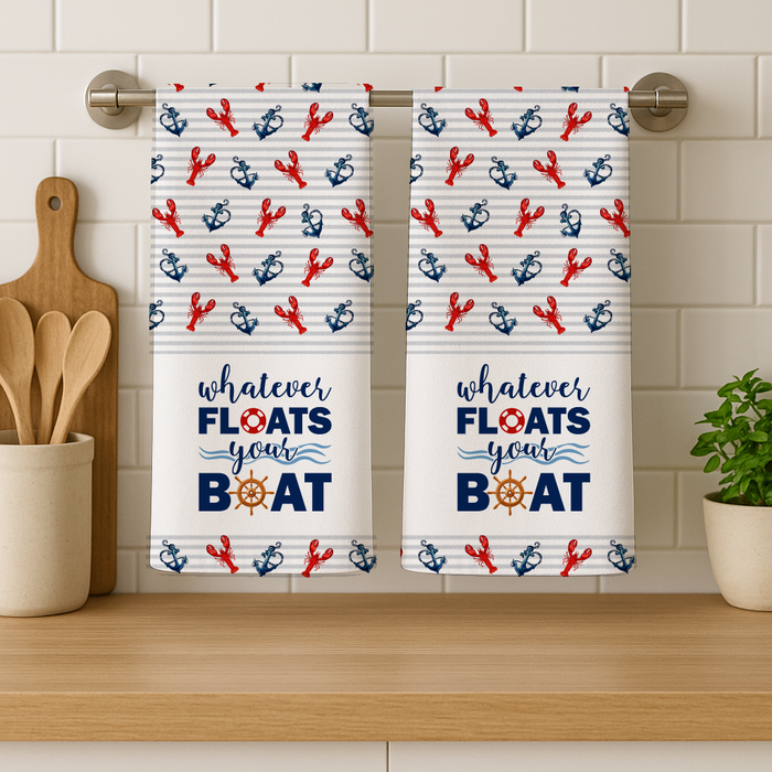 Floats Your Boat Cotton Kitchen Towel