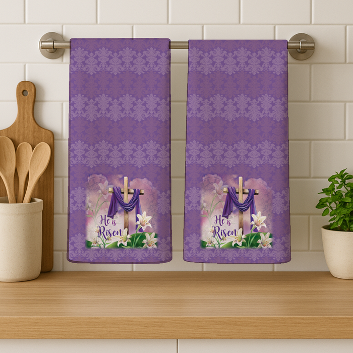 He Is Risen Cotton Kitchen Towel
