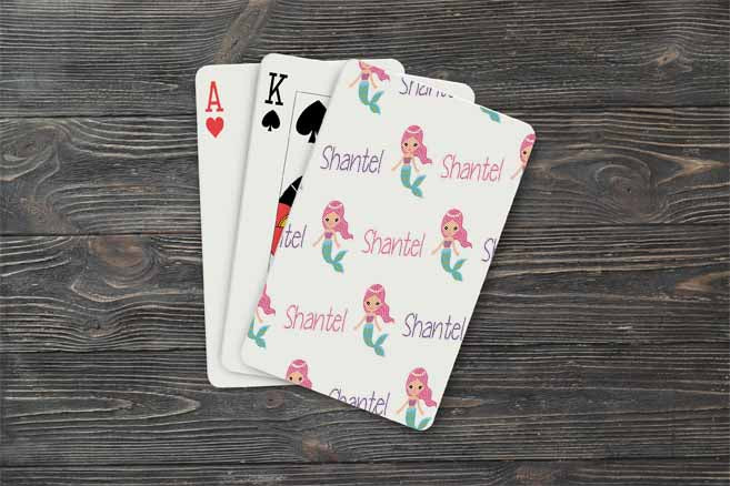 Personalized Mermaid Playing Cards