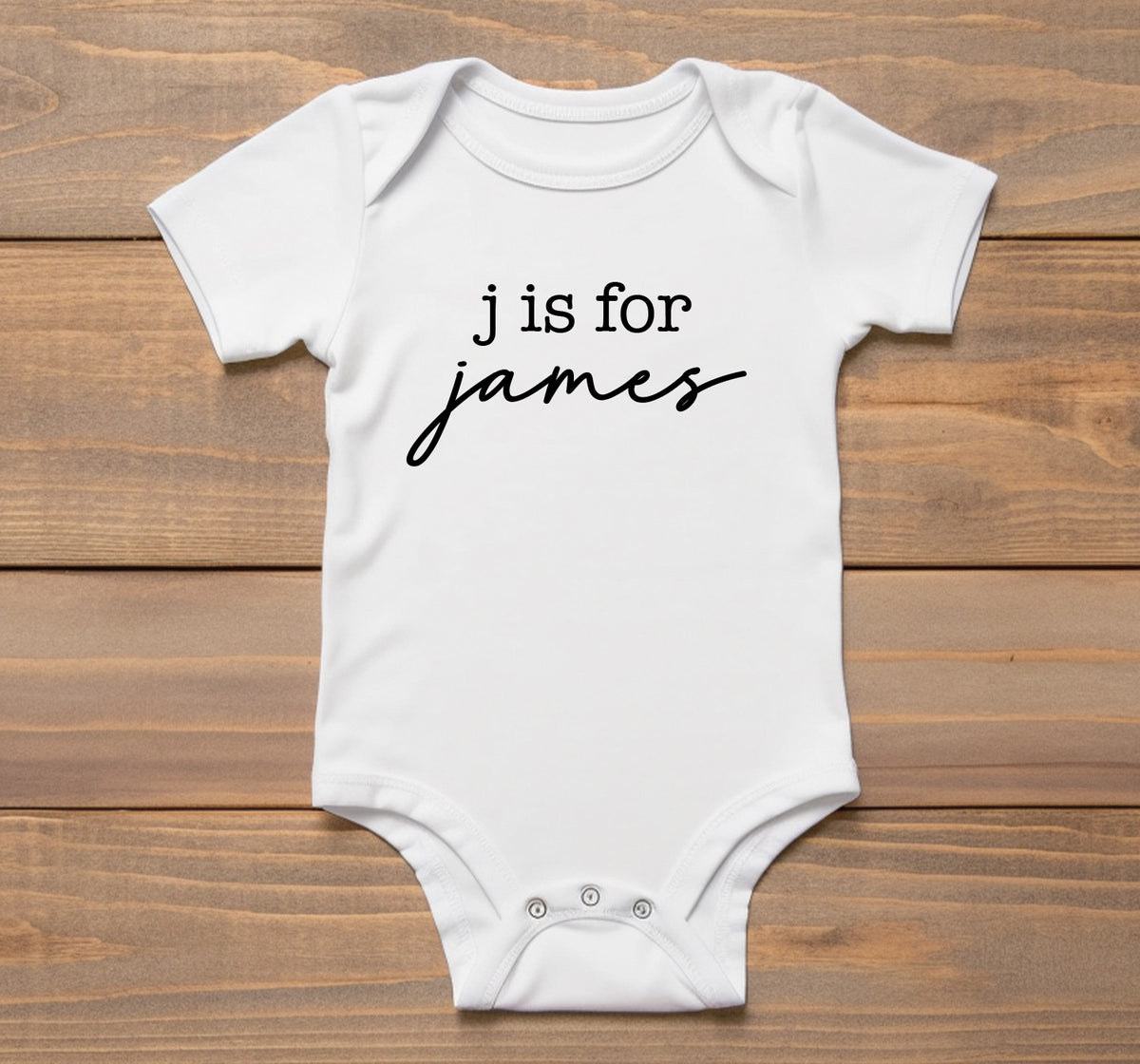Personalized Baby Boy Name Onesie — Potter's Printing