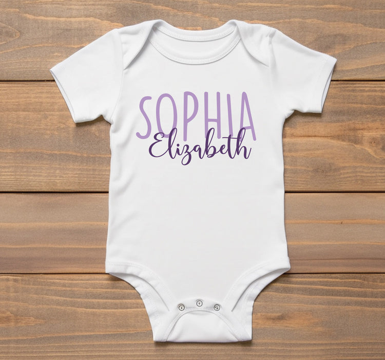 Personalized Baby Girl Name Onesie