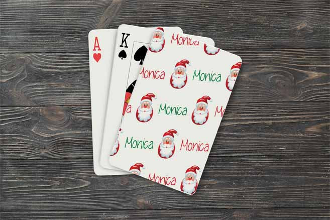 Personalized Santa Playing Cards