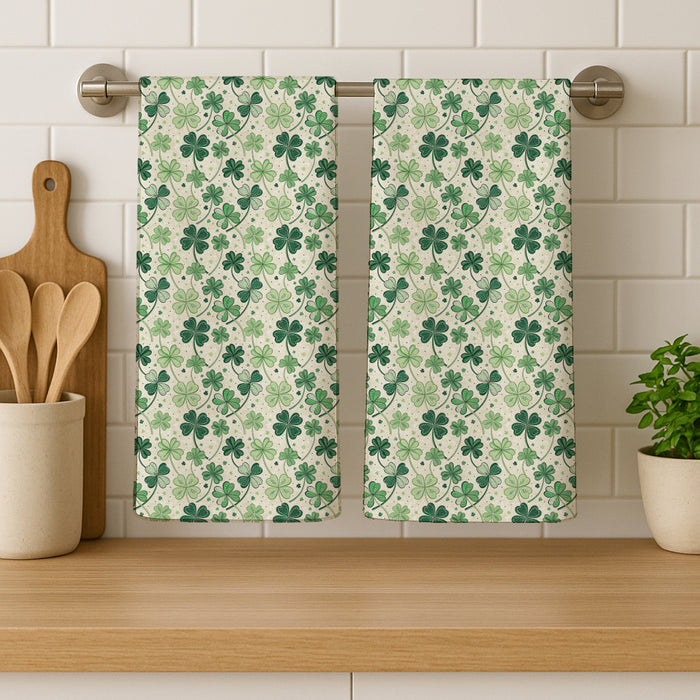Scattered Shamrocks Kitchen Towel