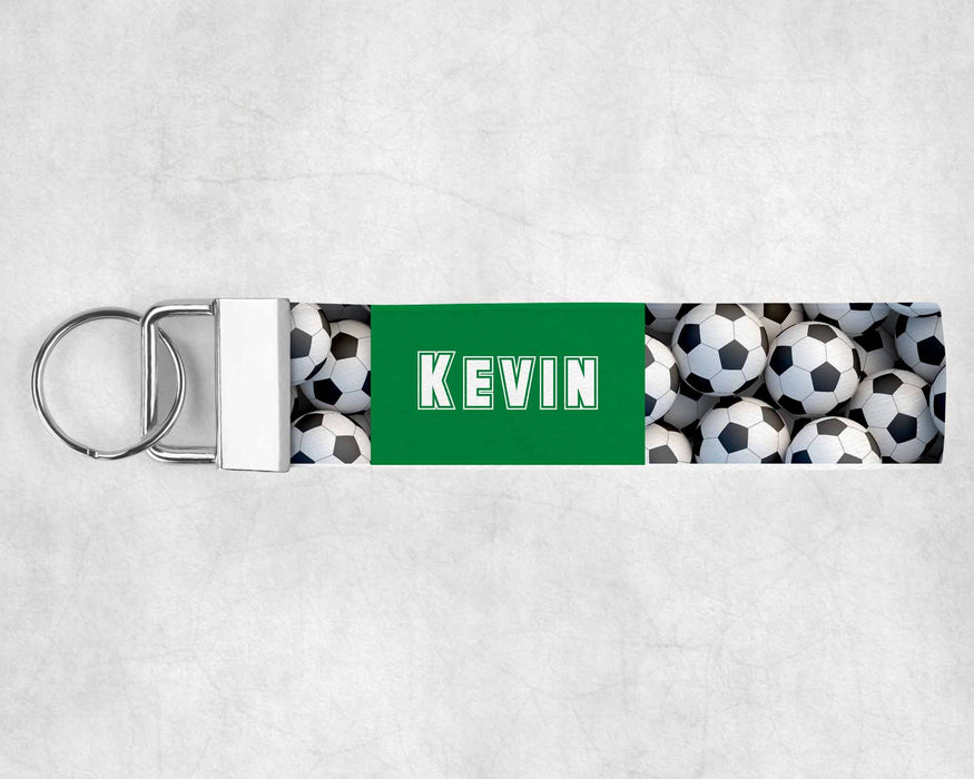 Personalized Soccer Key Fob Wristlet