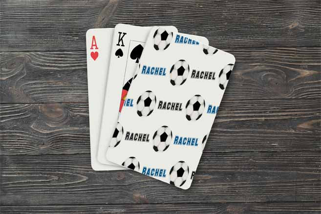 Personalized Soccer Playing Cards