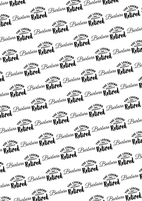 Personalized The Legend Has Retired Wrapping Paper