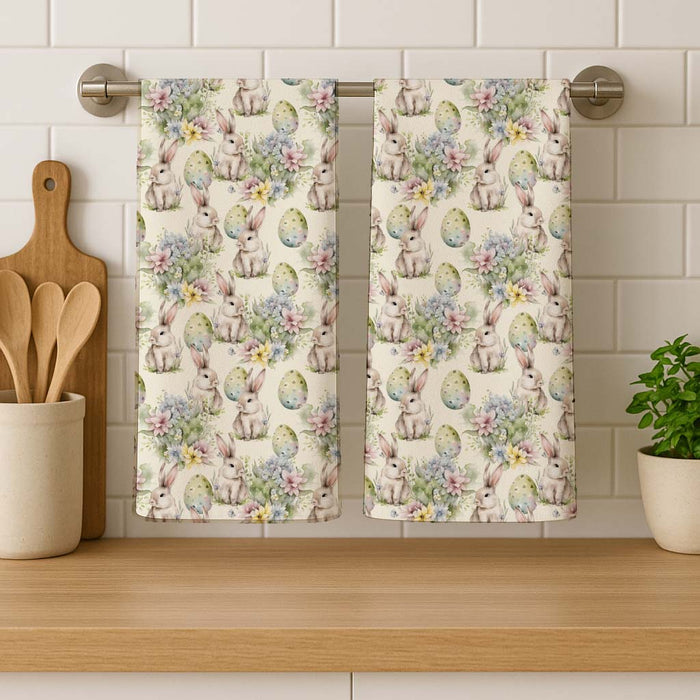 Vintage Bunnies Cotton Kitchen Towel