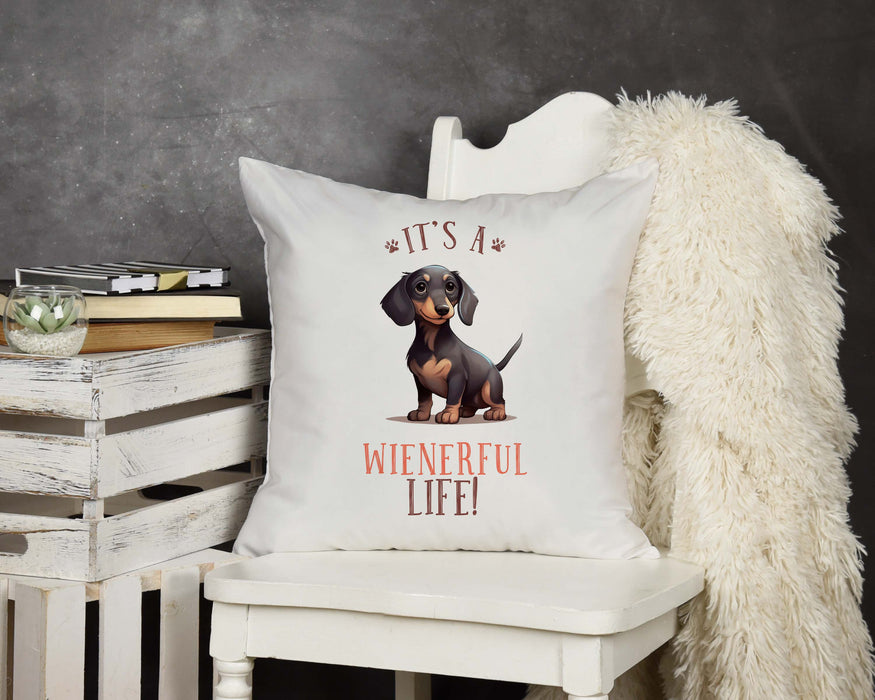 It's A Wienerful Life Design Throw Pillow