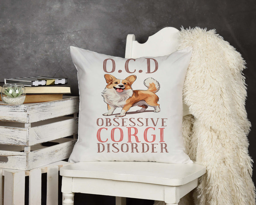 O.C.D. Obsessive Corgi Disorder DesignThrow Pillow