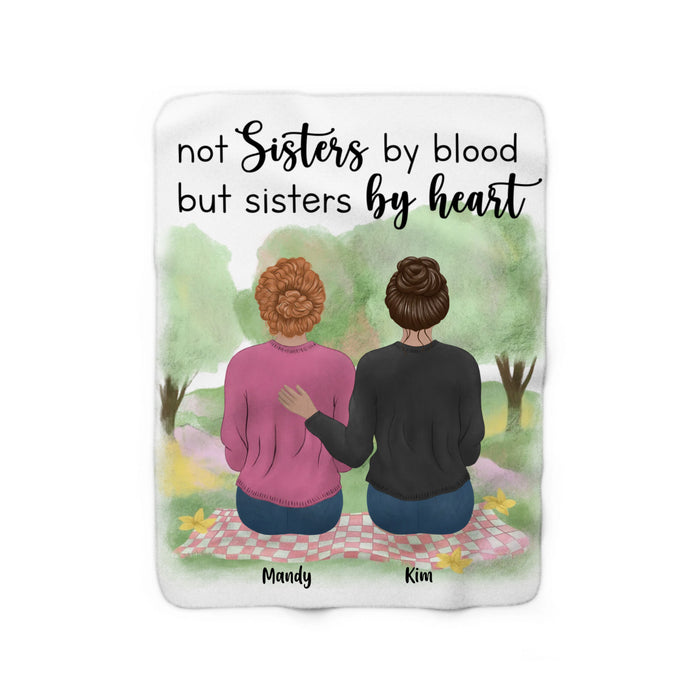 Not Sisters By Blood_Sherpa Fleece Blanket