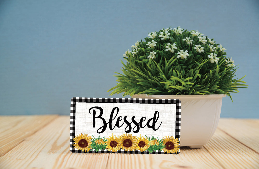 Blessed Sunflowers Wreath Sign