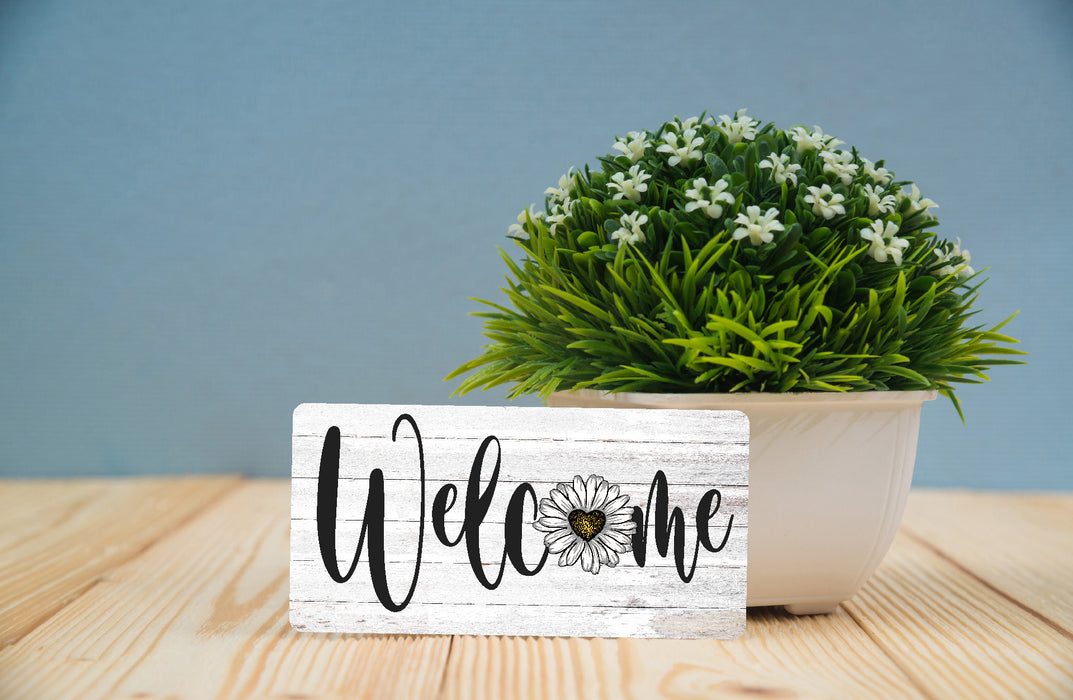 Daley Welcomesign Daisy Welcome Wreath Sign — Potter's Printing