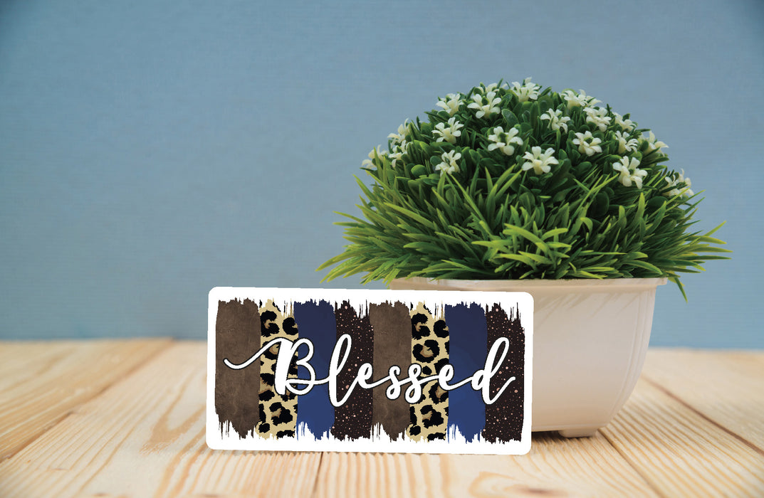 Leopard Blessed Wreath Sign