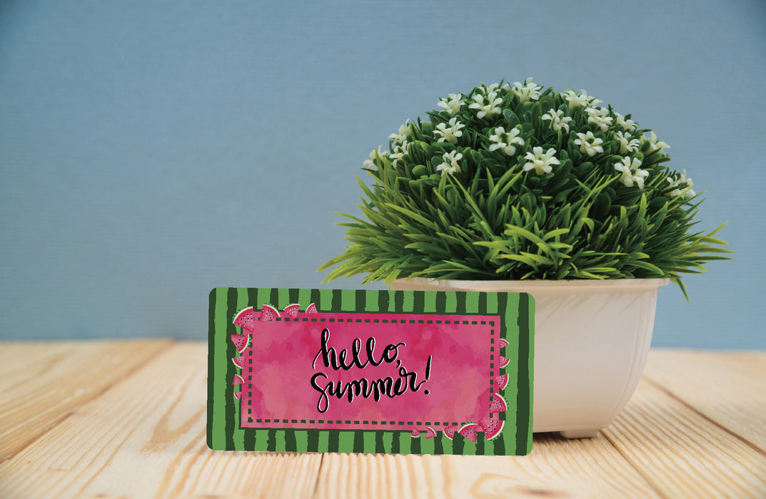 'Hello, Summer! Watermelon Design' Decorative Sign