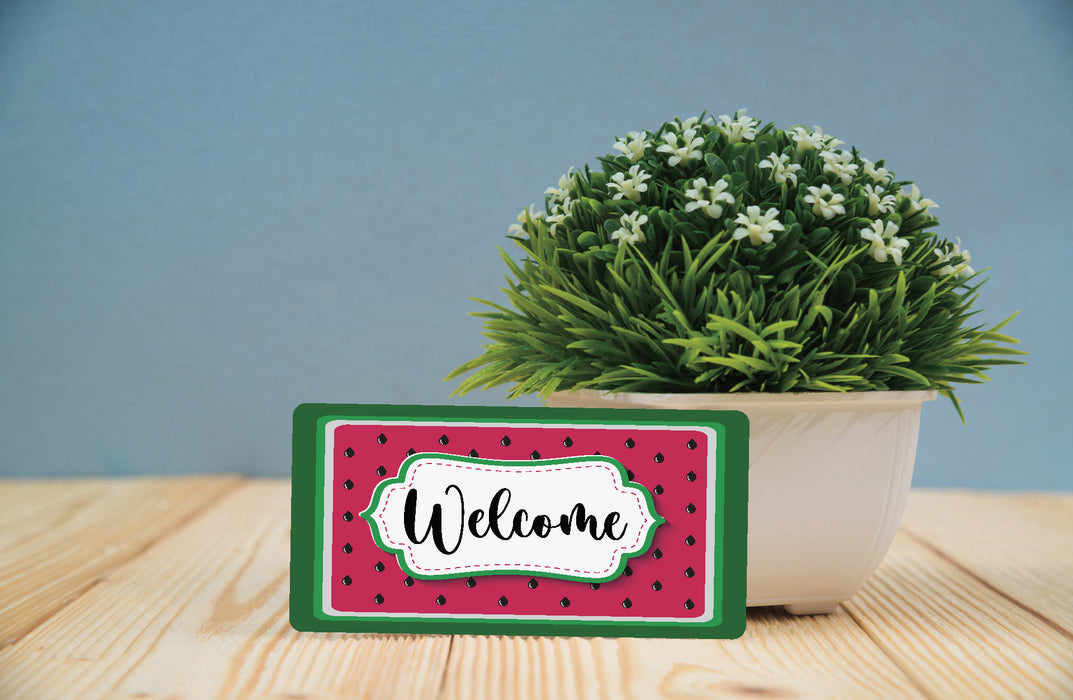 Watermelon Welcome Wreath Sign