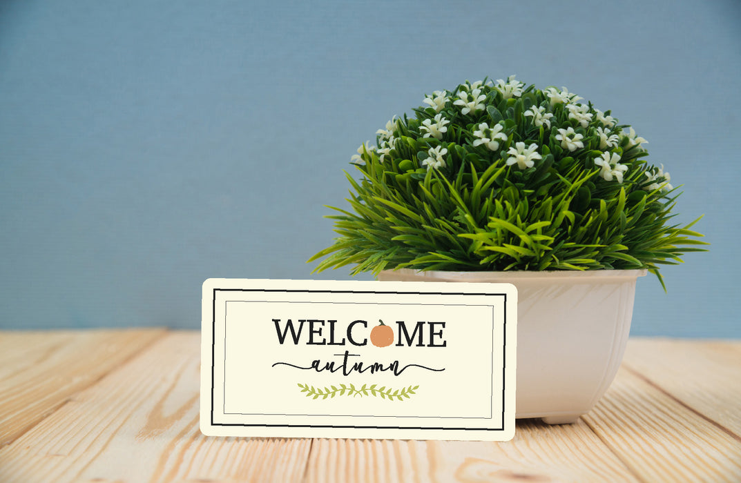 Welcome Autumn Wreath Sign