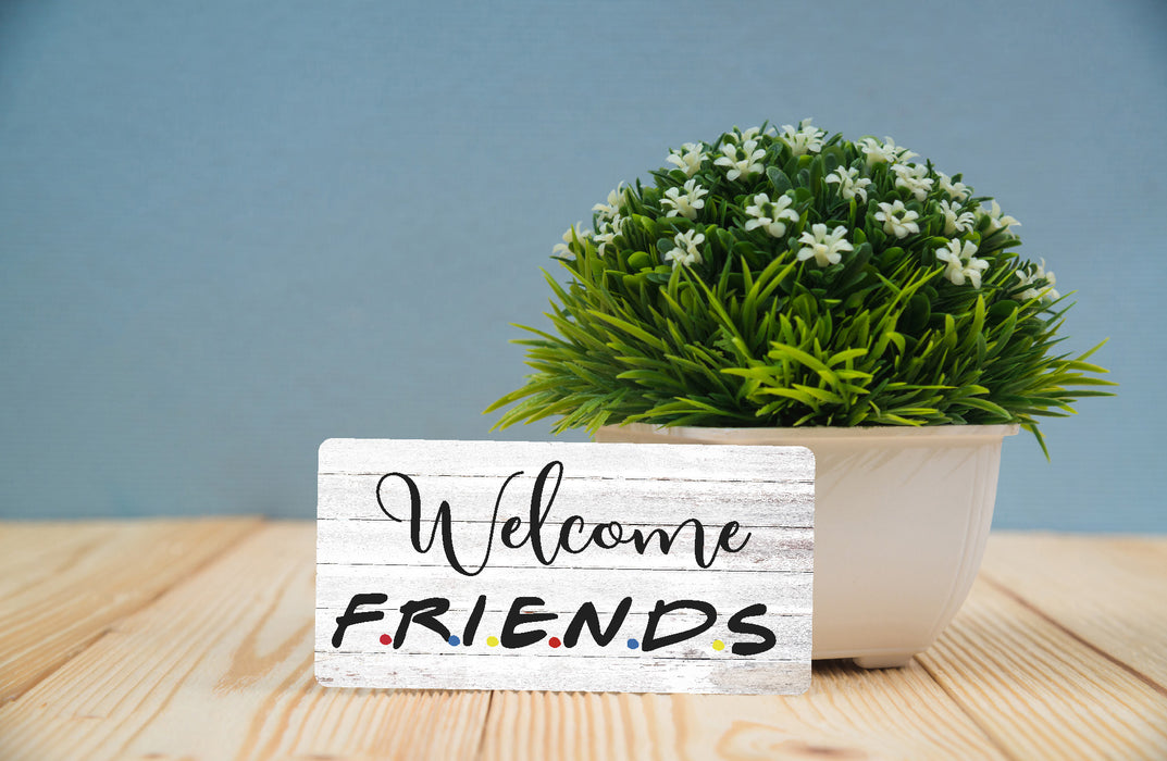 Welcome Friends Wreath Sign