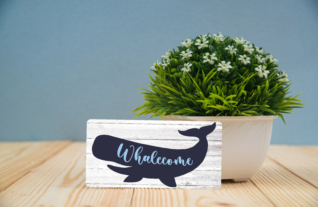 'Whalecome' Funny Decorative Welcome Sign