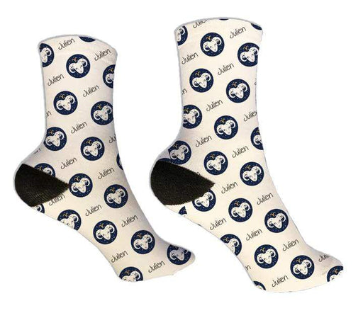 Personalized Aries Zodiac Design Socks