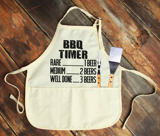 BBQ Timer Personalized Apron - Potter's Printing