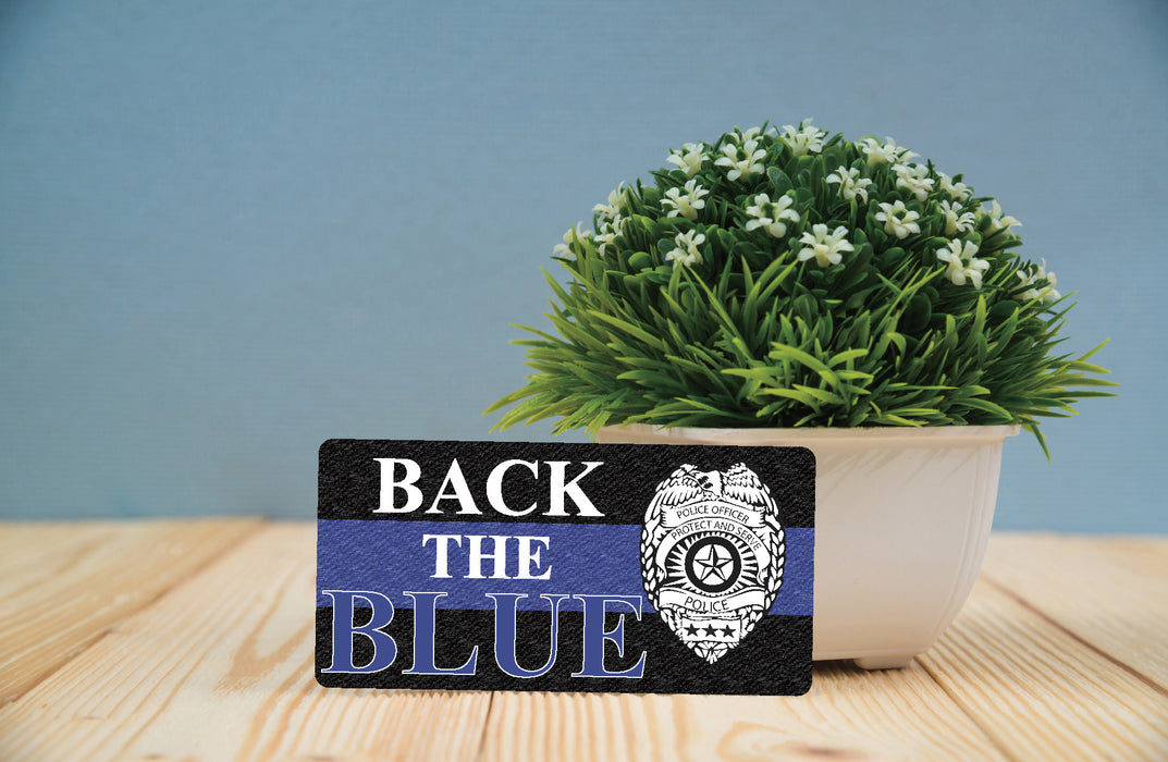 Back The Blue Wreath Sign