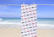 Personalized Baseball Design Beach Towel
