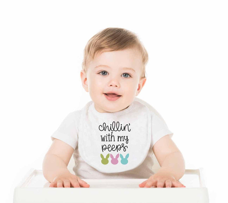 Chillin' With My Peeps Personalized Baby Bib - Potter's Printing