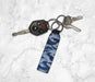 Blue Camo Design Keychain Wristlet