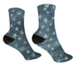 Blue Distressed Stars Design Socks