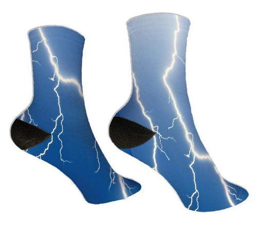 Blue Lightning Design Socks