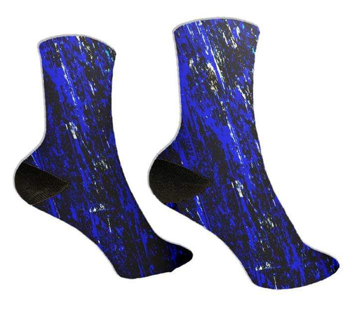 Blue Paint Splatter Design Socks