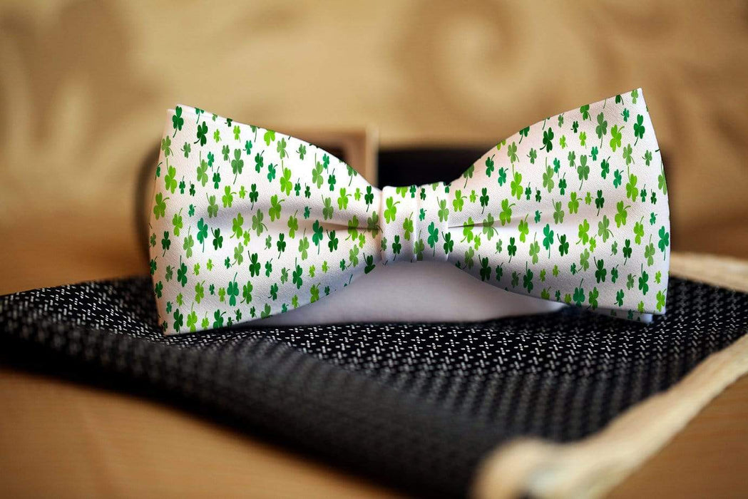 Shamrocks St. Patrick's Day Design Bow Tie