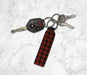 Buffalo Plaid Design Keychain Wristlet