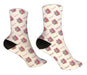 Personalized Candy Hearts Valentine Design Socks