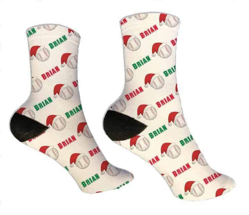 Personalized Baseball Christmas Design Socks
