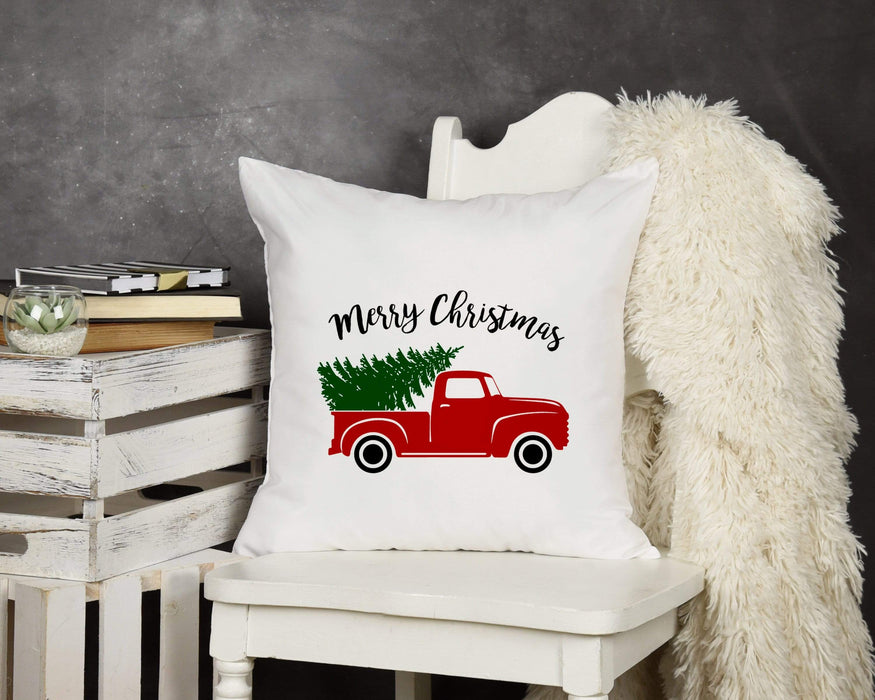 Christmas Truck Design Throw Pillow