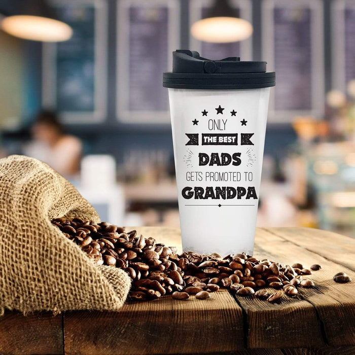 Only The Best Dads Get Promoted To Grandpa Design Stainless Steel 16oz Coffee Tumbler