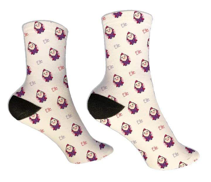 Personalized Cute Dracula Halloween Design Socks