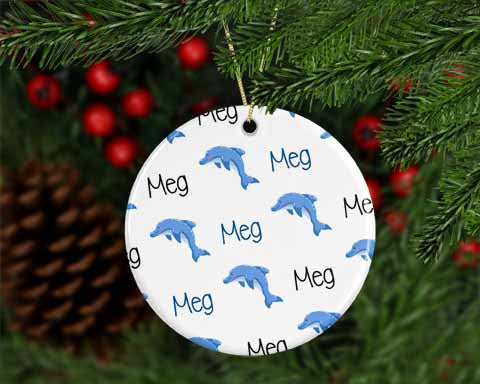 Personalized Dolphin Ornament