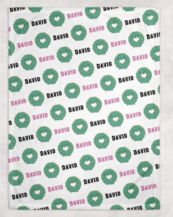 Personalized Donut Design Soft Micro Fleece Blanket